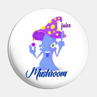 Toadstool blue Pin