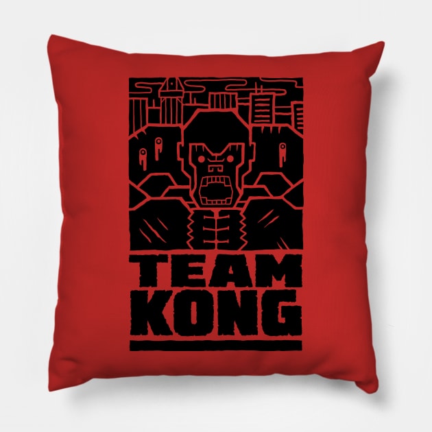 Godzilla vs King Kong - TEAM KONG Pillow by grandpabats