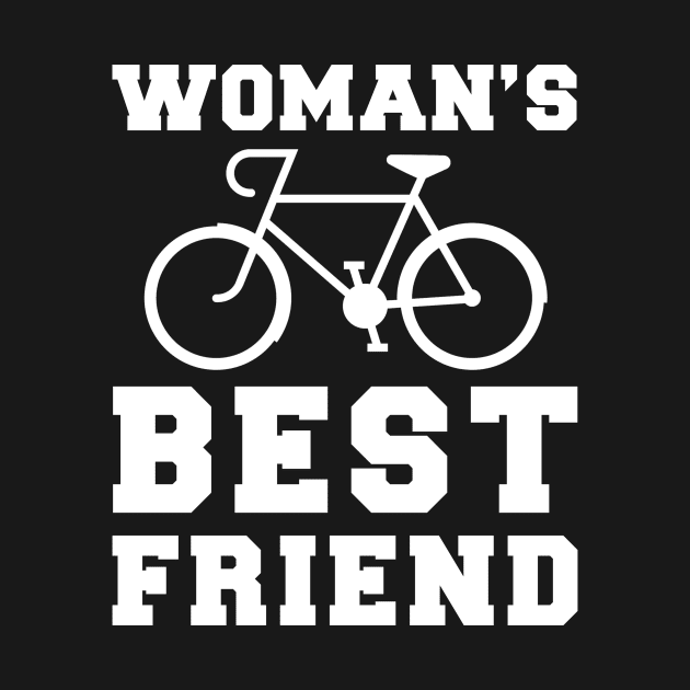 cycling woman's best friend tee tshirt by MKGift