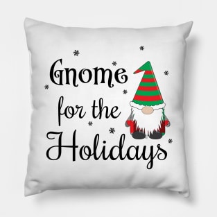 Gnome For The Holidays Black Pillow