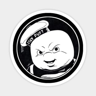 STAY PUFT MARSHMALLOW MAN - Ghostbusters (Circle Black and White) Magnet