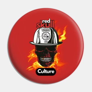 Red Skull Culture, Festival t-shirt, Unisex t-shirt, tees, men's t-shirt, women's t-shirt, summer t-shirt, skull t-shirts, firefighter t-shirts Pin