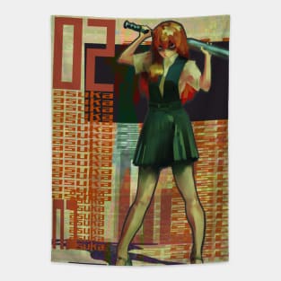 Asuka glitch Tapestry