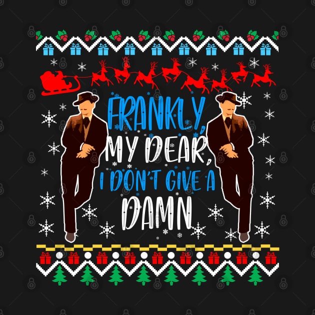 Gone With The Wind Ugly Christmas Sweater. Frankly My Dear I Don't Give a Damn. by KsuAnn