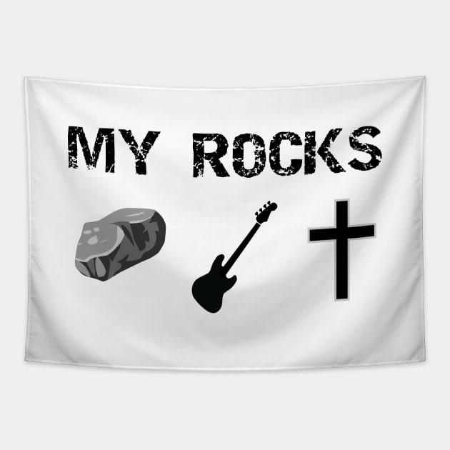 Christian Music Bass Guitar Rock Tapestry by thelamboy