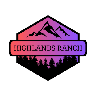 Highlands Ranch Colorado Mountains and Trees T-Shirt