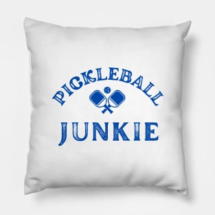 JUNKIE,  Pickleball Junkie, pickleball lover, paddle ball, retro vibe Pillow