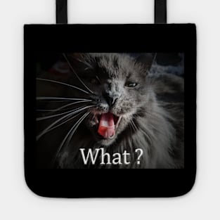 Funny "What" cat Tote