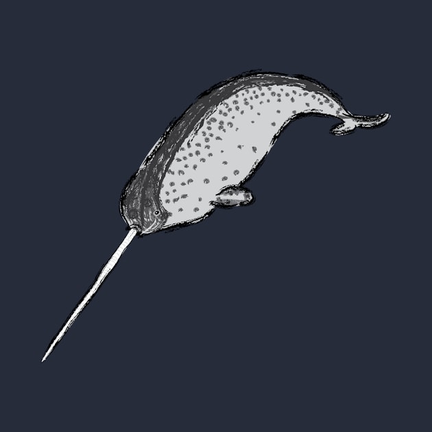 Artwork of a Narwhale I by JDHegemann