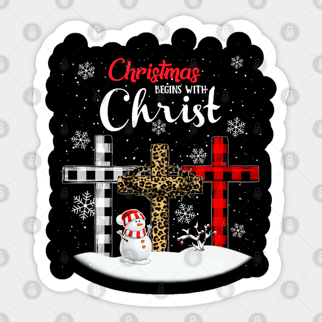 Christmas Begins With Christ Christmas - Christian - Sticker