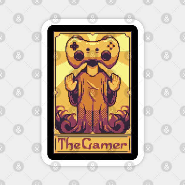 Gamer Pixel Tarot-Karte Controller Gaming Magnet by Upswipe.de