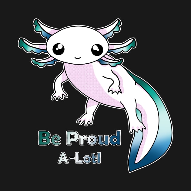 Gay Male Pride Axolotl by WulfieTees