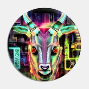 Neon Baphomet Goat Pin