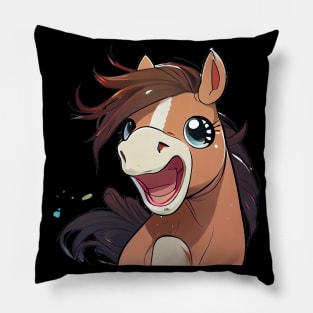 Colorful Fjord Horse Artwork 25 Pillow