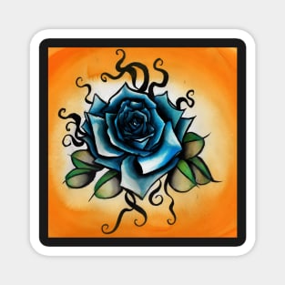 blue rose tattoo flash Magnet