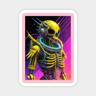 Yellow Skull Guardian in Space Magnet