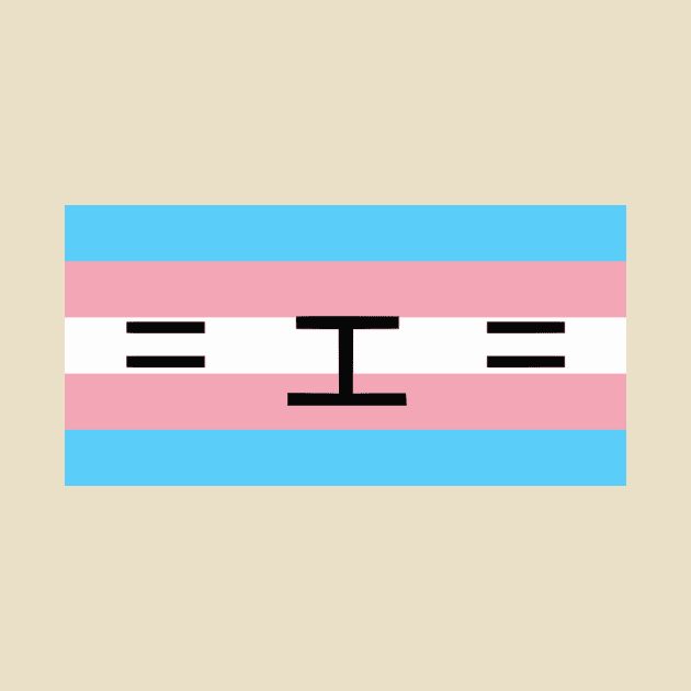 Trans Pride Cat Face Smiley by dikleyt