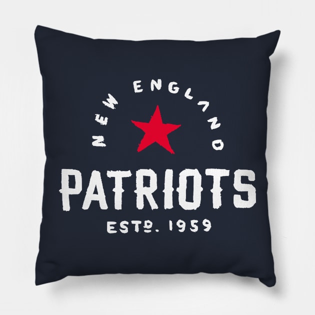 New England Patrioooots 12 Pillow by Very Simple Graph