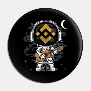 Astronaut Guitar Binance BNB Coin To The Moon Crypto Token Cryptocurrency Blockchain Wallet Birthday Gift For Men Women Kids Pin