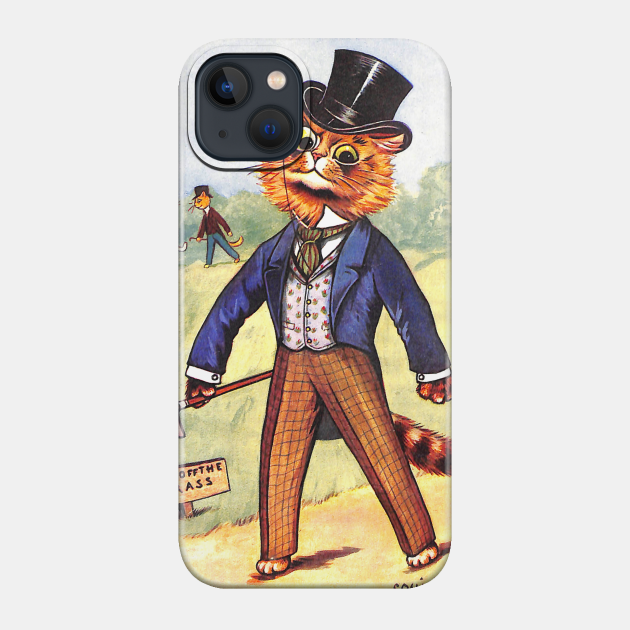 Funny Fashion Cat by Louis Wain - Funny Cats - Phone Case