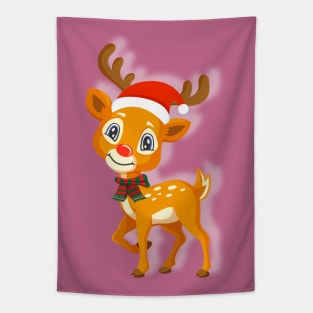 Happy Reindeer Tapestry