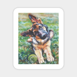 German Shepherd Fine Art Painting Magnet