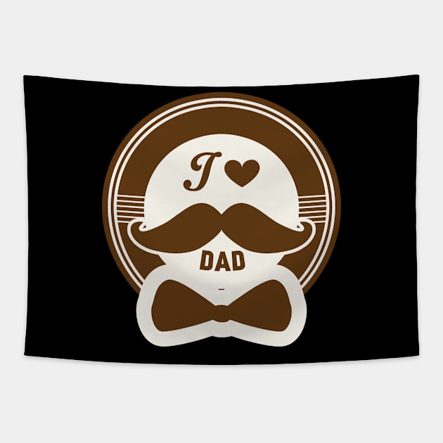 Happy father's moustache day Tapestry by Dieowl