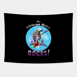 Afreican Grey Congo Parrot rocks Tapestry