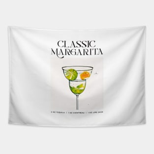 Margarita Retro Poster Art Deco Bar Prints, Vintage Drinks, Recipe, Wall Art Tapestry