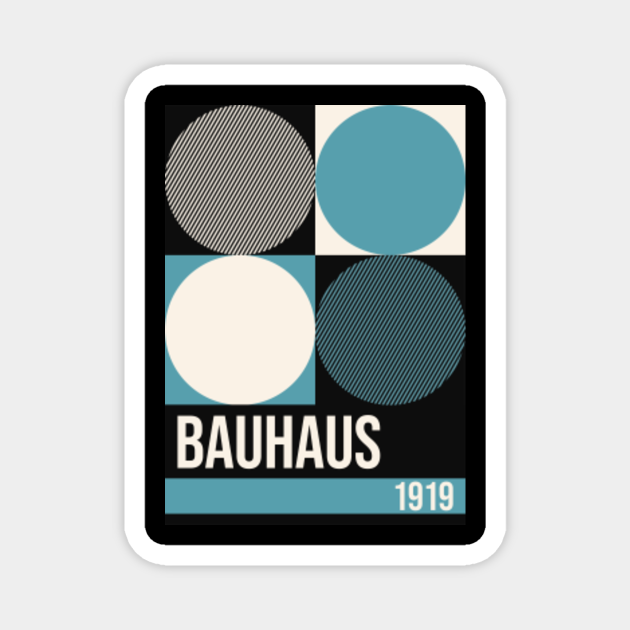 Støjende Brace snack Bauhaus Retro Blue Circles - Bauhaus - Magnet | TeePublic