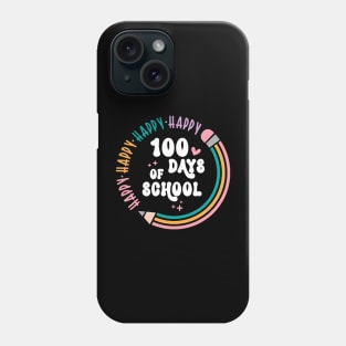 Happy 100 Days Of School Teachers 2023 Boys And Girls Phone Case