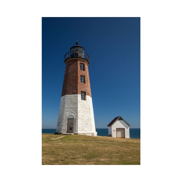 Point Judith Lighthouse Blue Sky by mcdonojj