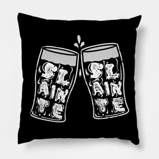 Slainte - Irish Stout Typography Pillow