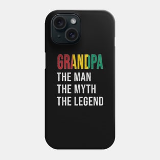 Grand Father Guinean Grandpa The Man The Myth The Legend - Gift for Guinean Dad With Roots From  Guinea Phone Case