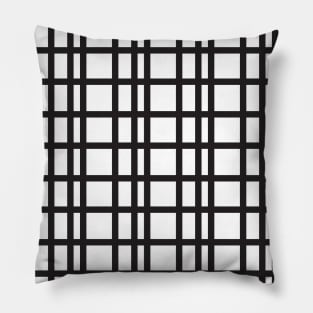 Black and white grid seamless pattern Pillow