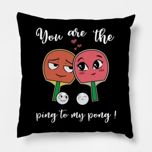 Ping Pong Table Tennis Cute Couple Gift Anniversary Love Pillow