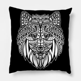 Wolf Tribal Pillow