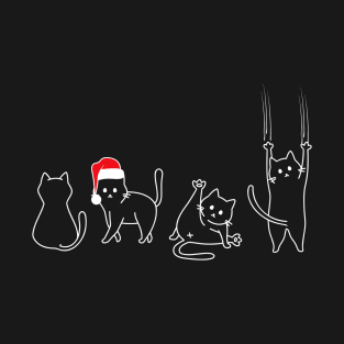 funny christmas cats T-Shirt