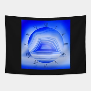 Blue agate mineral super macro Tapestry