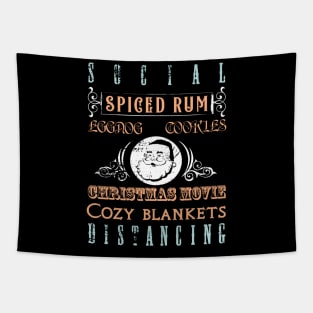 Social distancing Christmas Tapestry