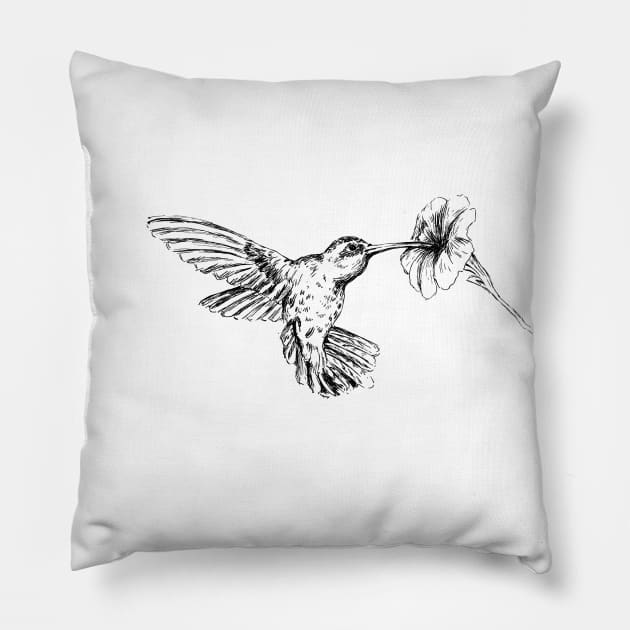 Hummingbird Pillow by rachelsfinelines