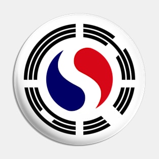 Korean French Multinational Patriot Flag Series Pin