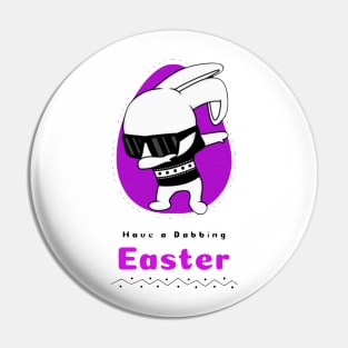 Dabbing Easter Bunny Pin