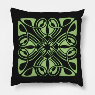 Stark Green Celtic Knot Pillow