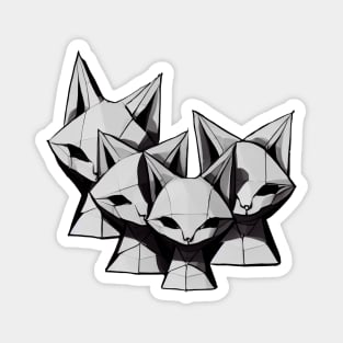 Dark abstract cats pack Magnet