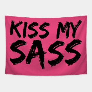 Kiss My Sass Black Ink Edition Tapestry