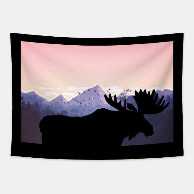 Moose Tapestry by Onceer