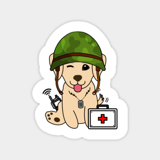 Medic Golden Retriever Magnet