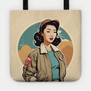 Bombshell Bomber Retro Rebel Chic Casual Fashion Jacket Tote