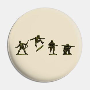 Plastic Toys Soldier Skateboard Kickflip Pin